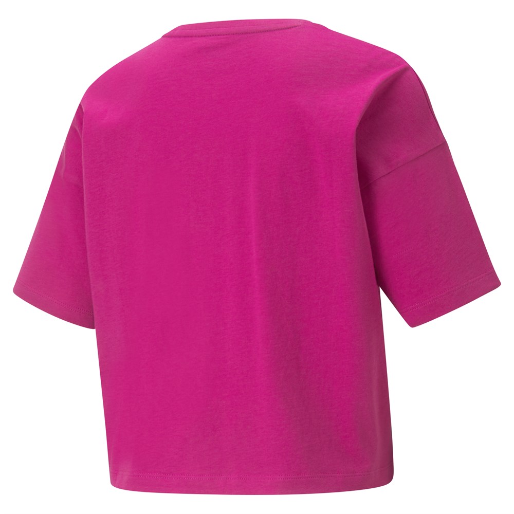 Puma Ess Cropped Logo Tee Kadın Pembe Günlük T-shirt - 586866-86