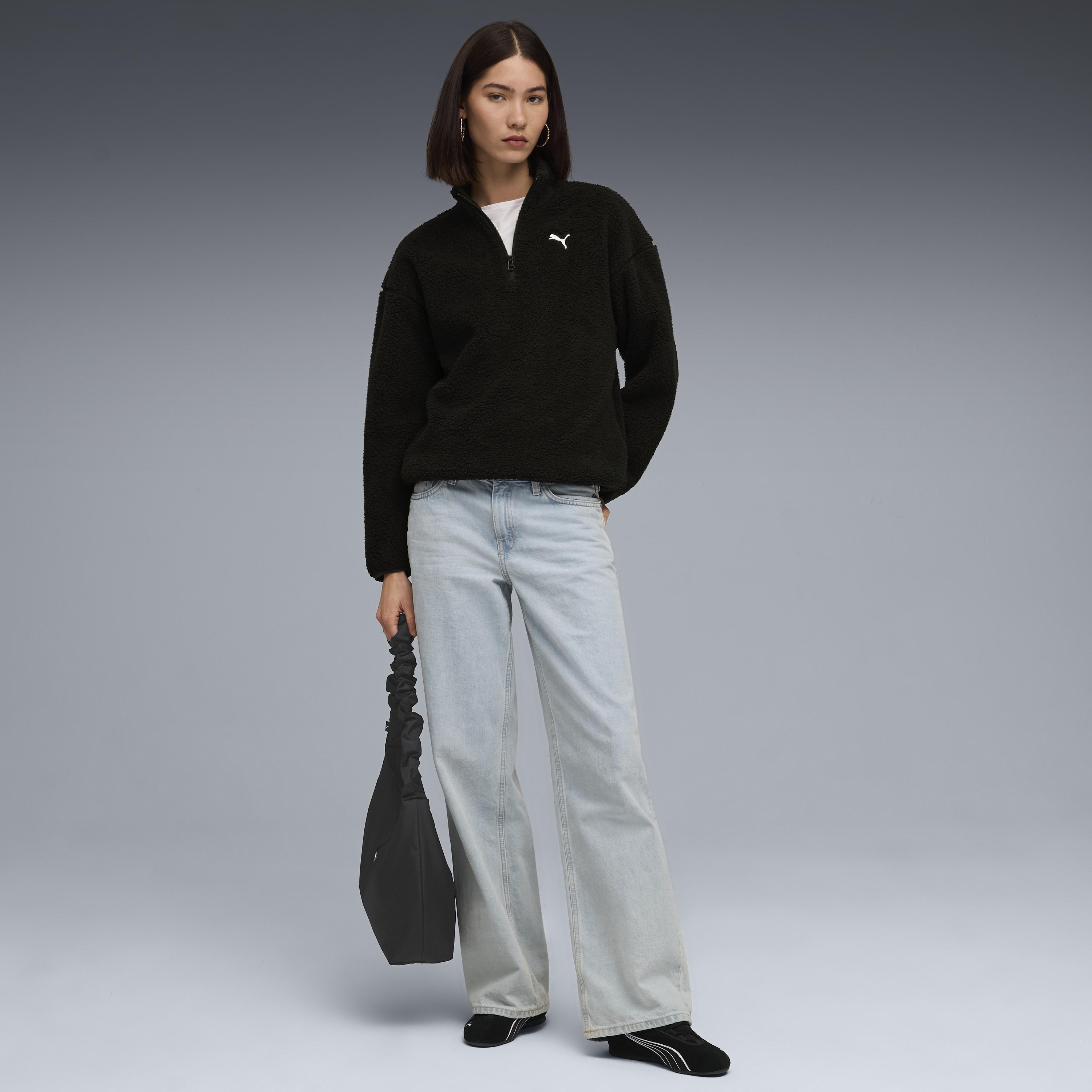 Puma Ess Elevated Half-Zip Crew Kadın Yetişkin Sweatshirt
