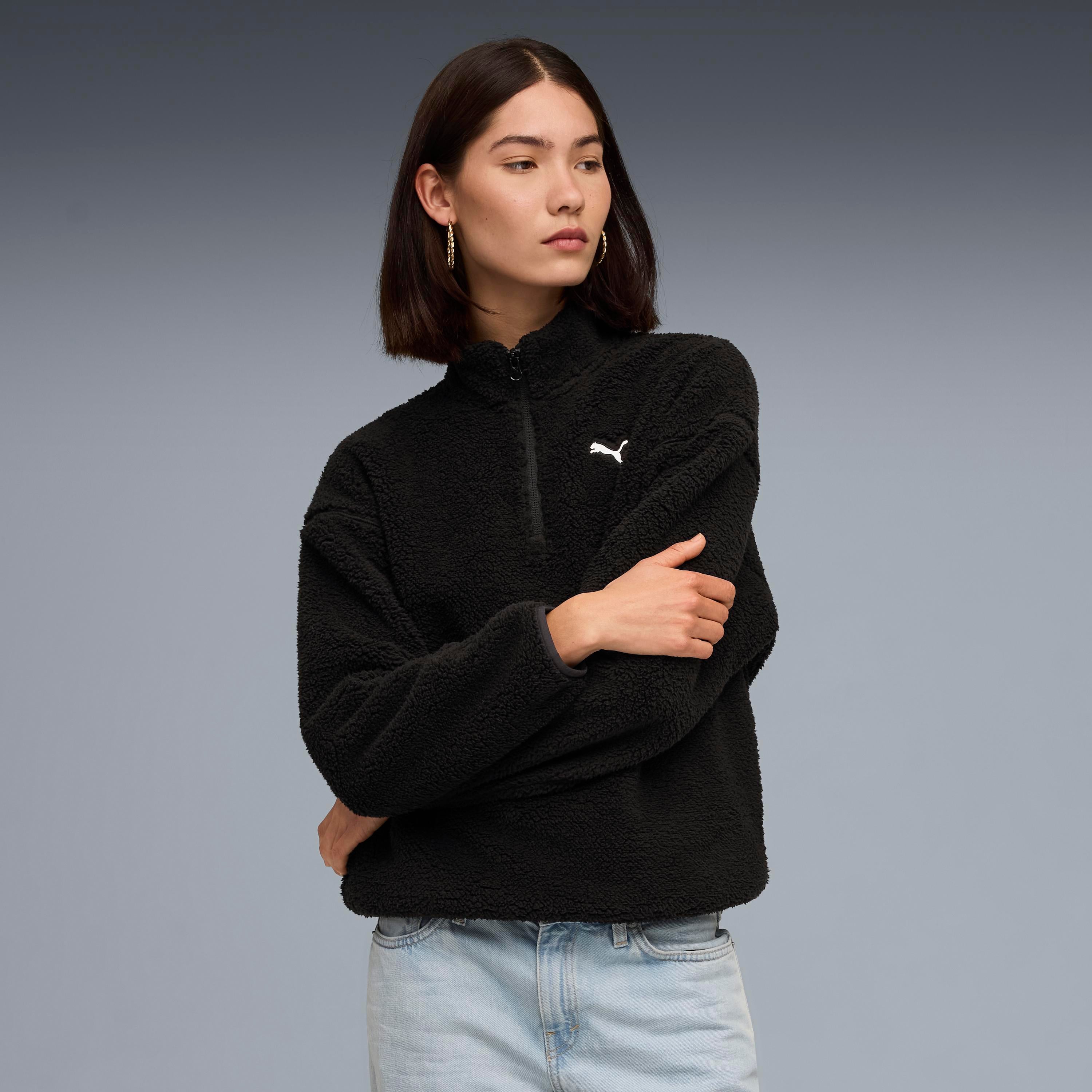 Puma Ess Elevated Half-Zip Crew Kadın Yetişkin Sweatshirt