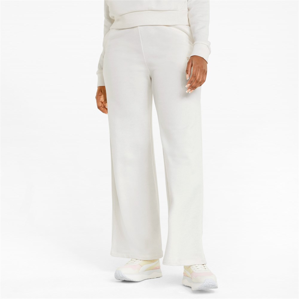 Puma Ess+ Embroidery Wide Pants Tr Kadın Krem Günlük Eşofman Altı - 848333-99