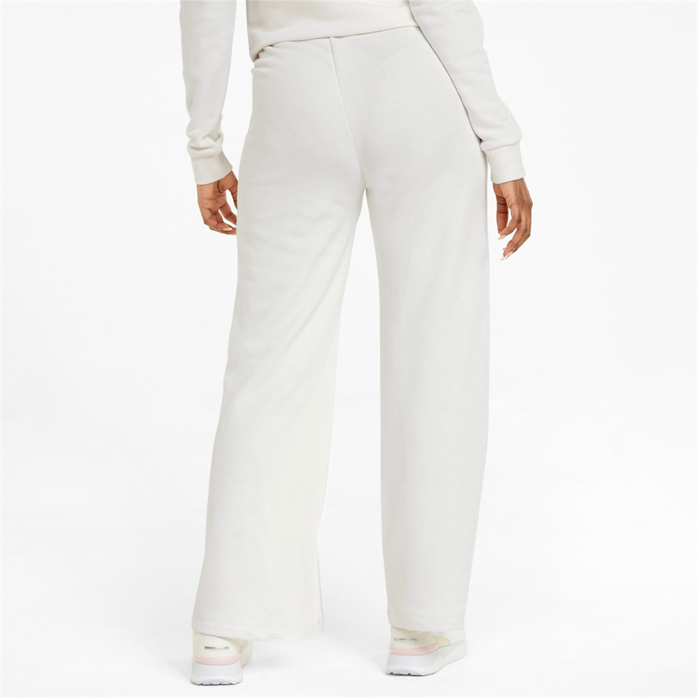 Puma Ess+ Embroidery Wide Pants Tr Kadın Krem Günlük Eşofman Altı - 848333-99