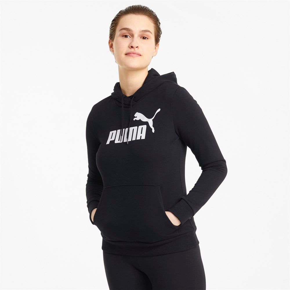 Puma Ess Logo Hoodie Tr Kadın Siyah Sweatshirt - 58679101