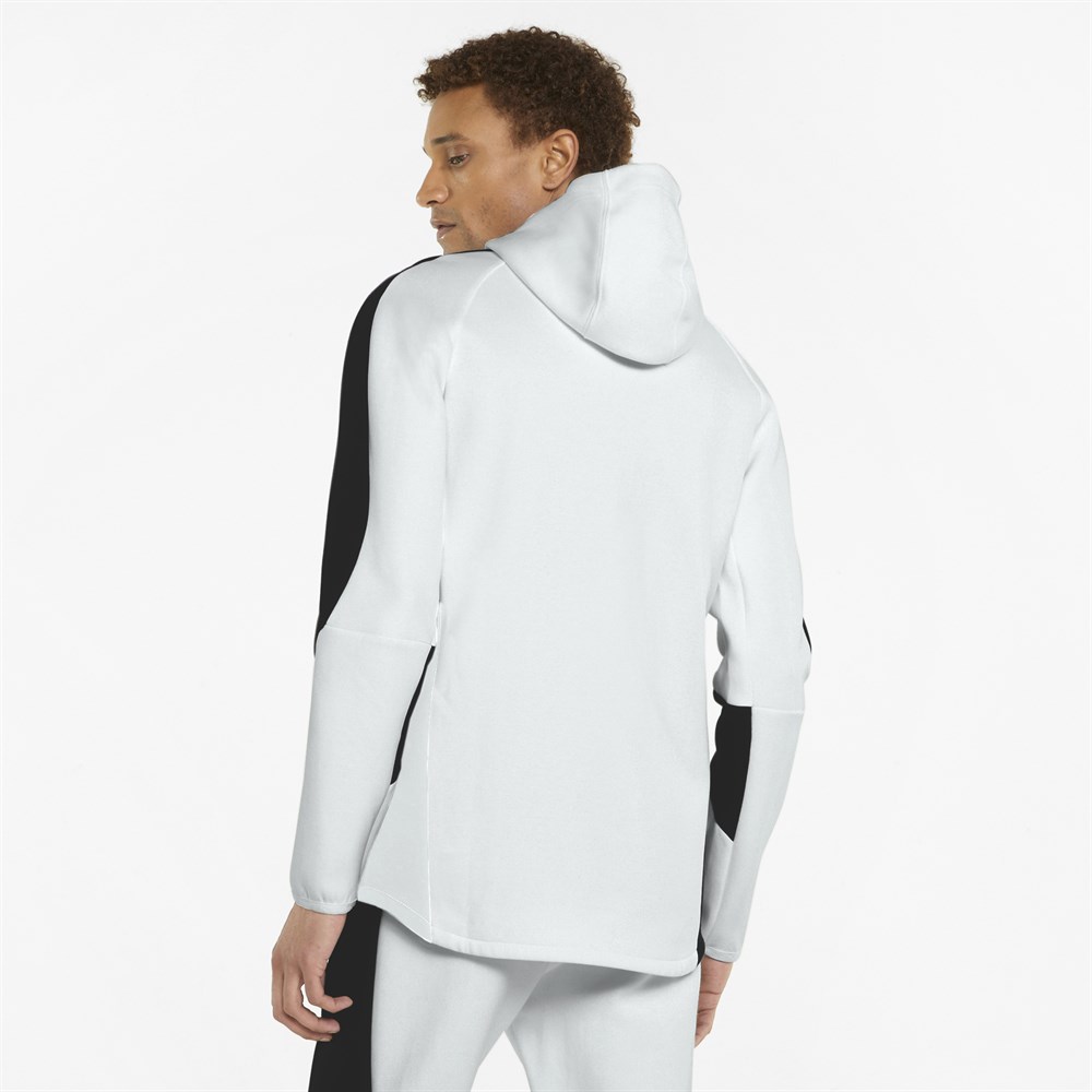 Puma Evostripe Full-Zip Hoodie Erkek Beyaz Günlük Ceket - 847401-02