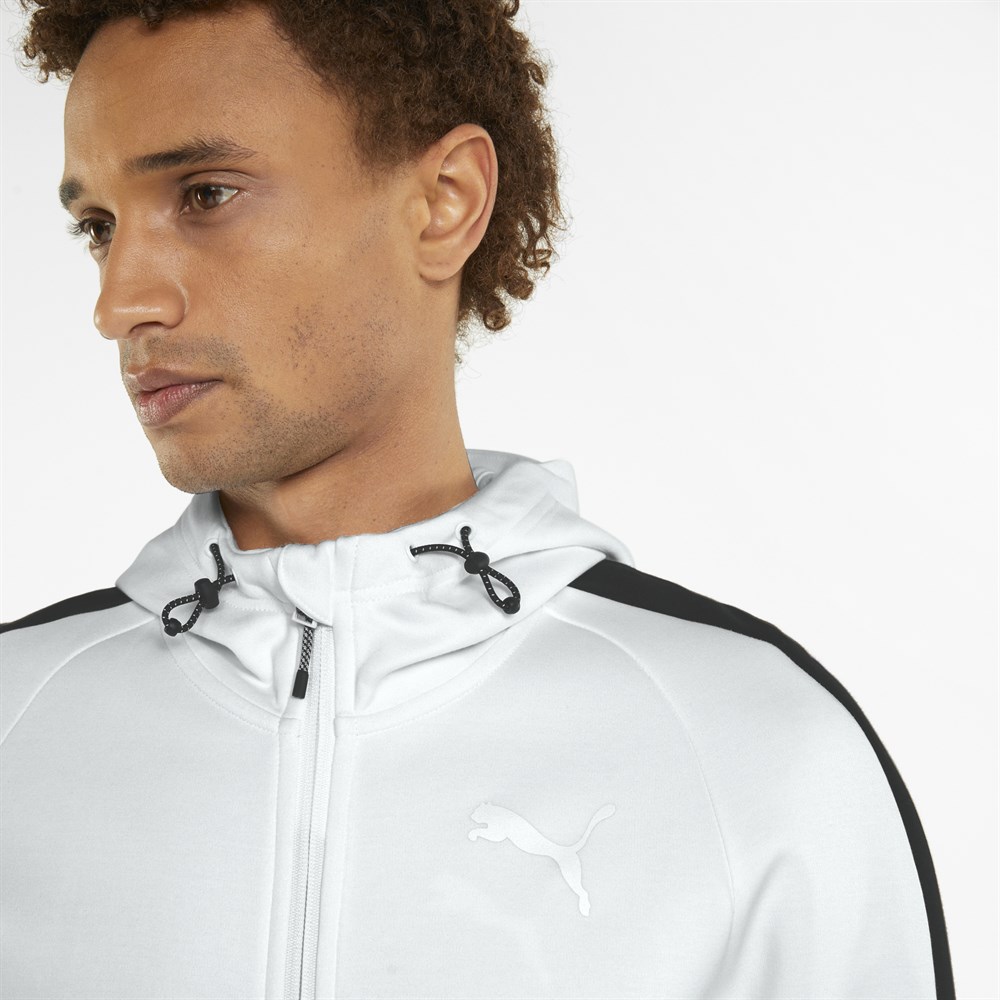 Puma Evostripe Full-Zip Hoodie Erkek Beyaz Günlük Ceket - 847401-02