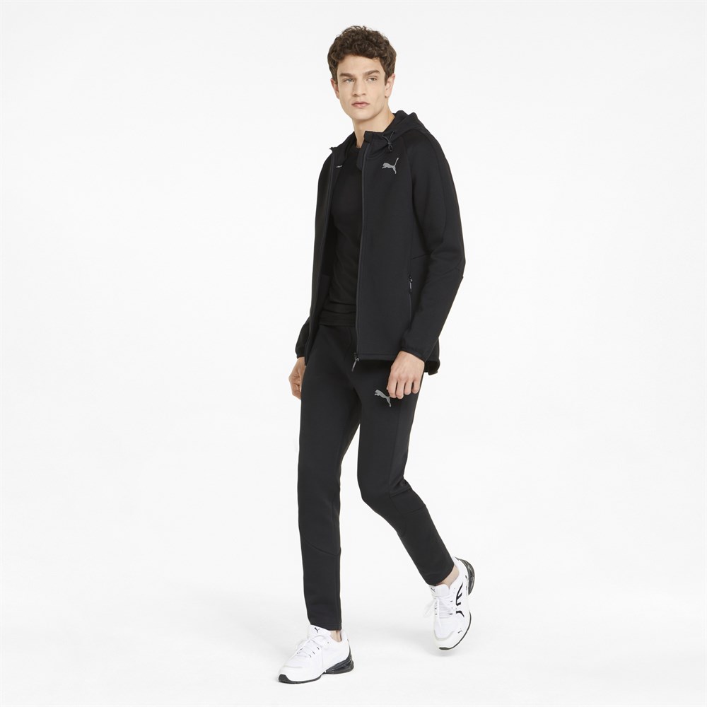 Puma Evostripe Full-Zip Hoodie Erkek Siyah Günlük Ceket - 847401-01