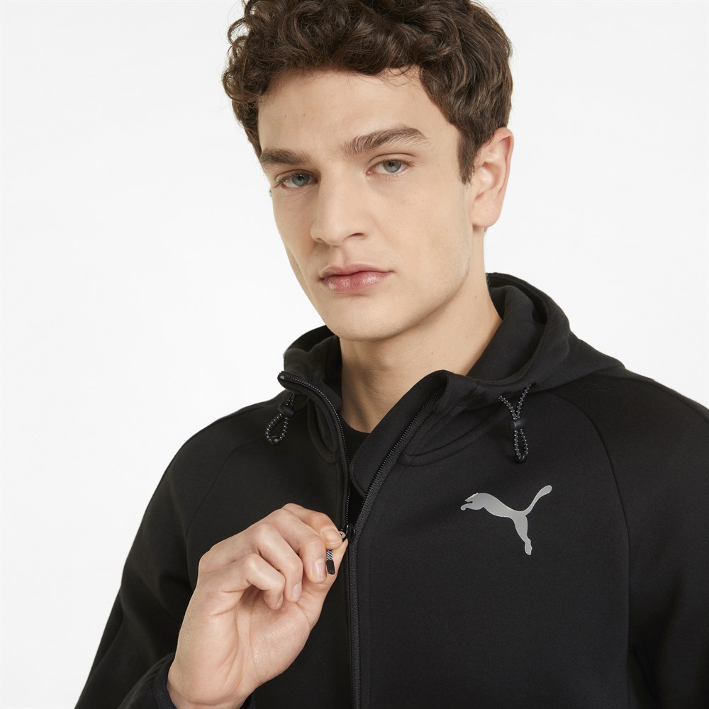 Puma Evostripe Full-Zip Hoodie Erkek Siyah Günlük Ceket - 847401-01