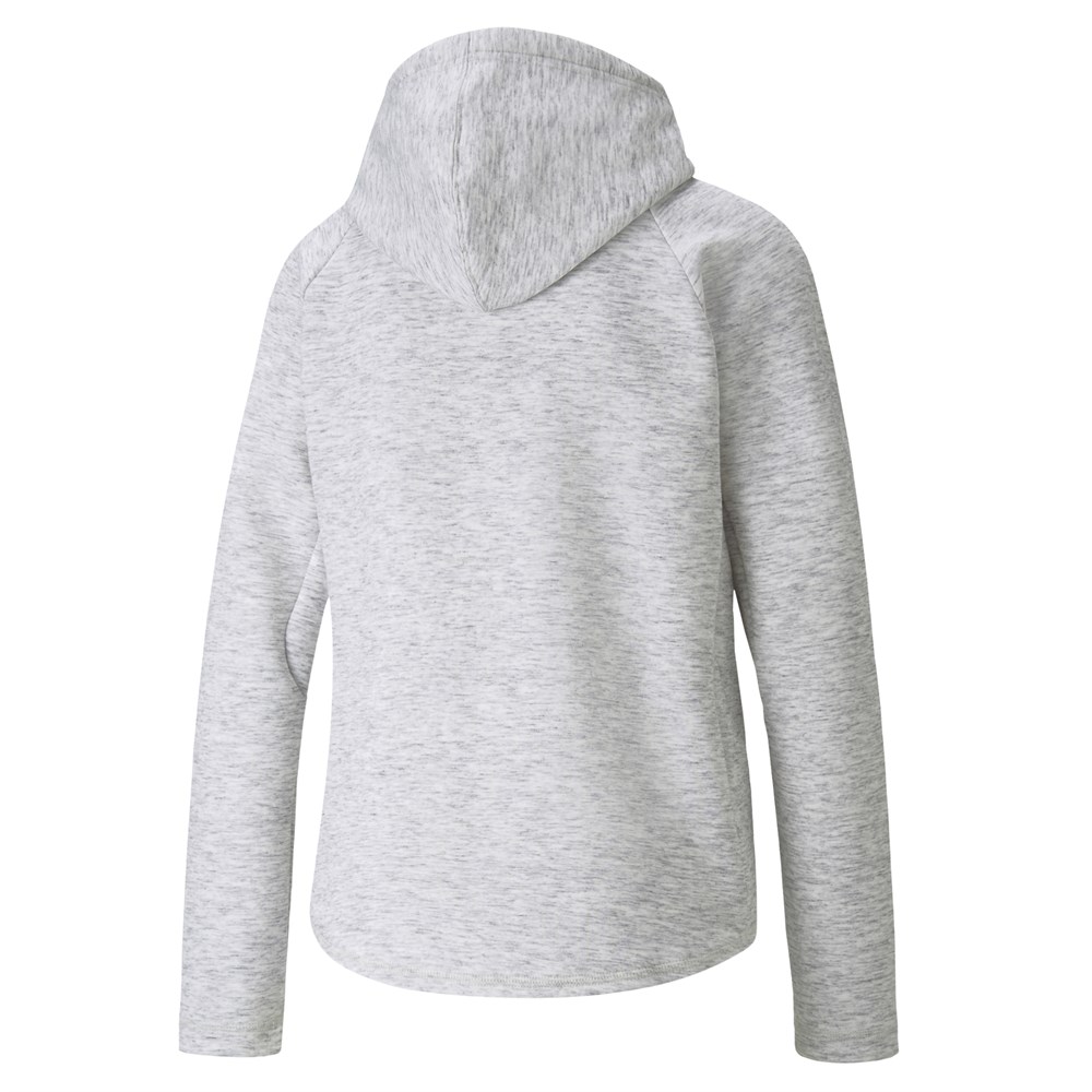 Puma Evostripe Full-Zip Hoodie Kadın Beyaz Sweatshirt - 58915702