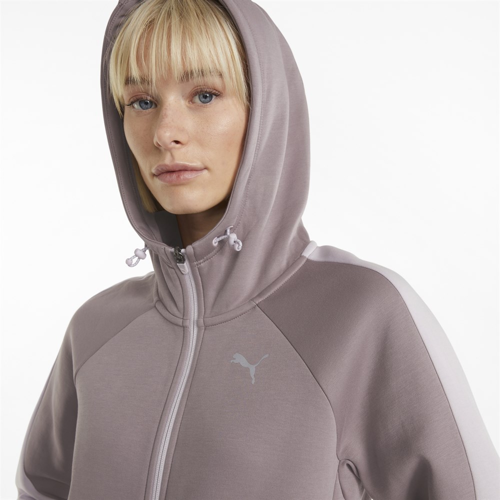 Puma Evostripe Full-Zip Hoodie Kadın Pembe Günlük Ceket - 847073-18
