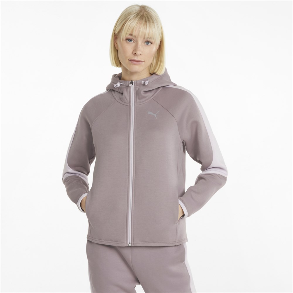 Puma Evostripe Full-Zip Hoodie Kadın Pembe Günlük Ceket - 847073-18