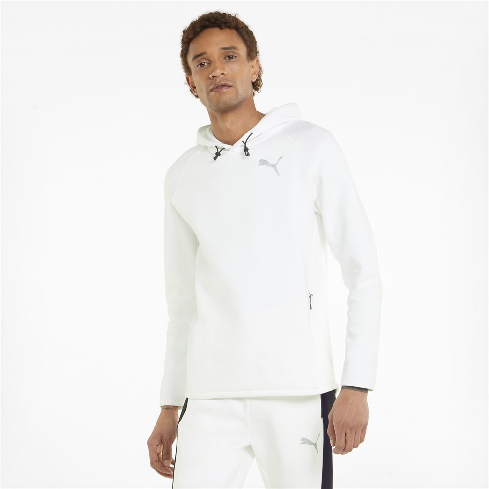 Puma Evostripe Hoodie Erkek Beyaz Günlük Sweatshirt - 847400-02
