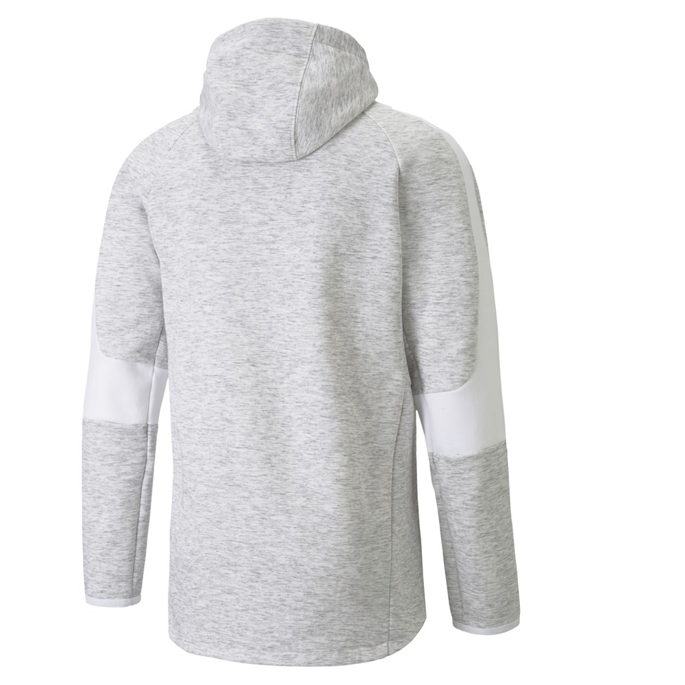 Puma EVOSTRIPE Hoodie Erkek Beyaz Sweatshirt - 58942202
