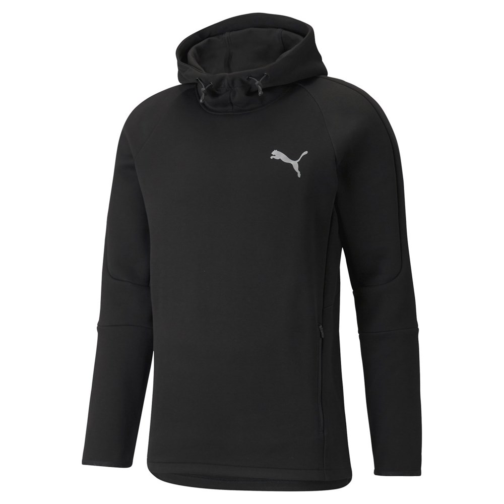 Puma EVOSTRIPE Hoodie Erkek Siyah Sweatshirt - 58942201