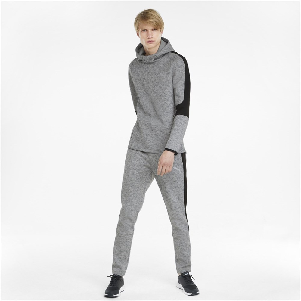 Puma EVOSTRIPE Pants Erkek Gri Eşofman Altı - 58942603