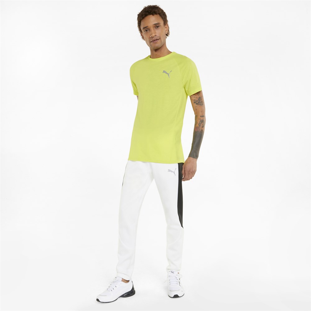 Puma Evostripe Tee Erkek Sarı Günlük T-shirt - 847394-29