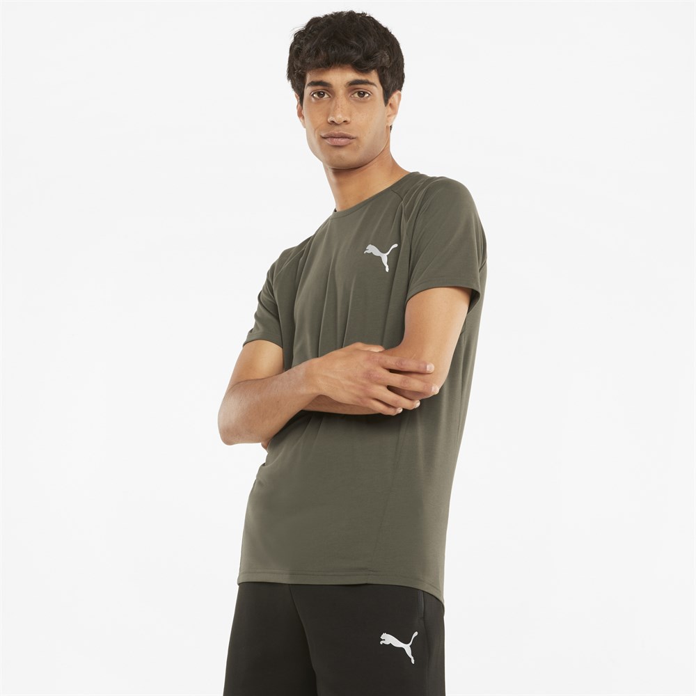 Puma Evostrıpe Tee Erkek Yeşil T-Shirt - 58941744