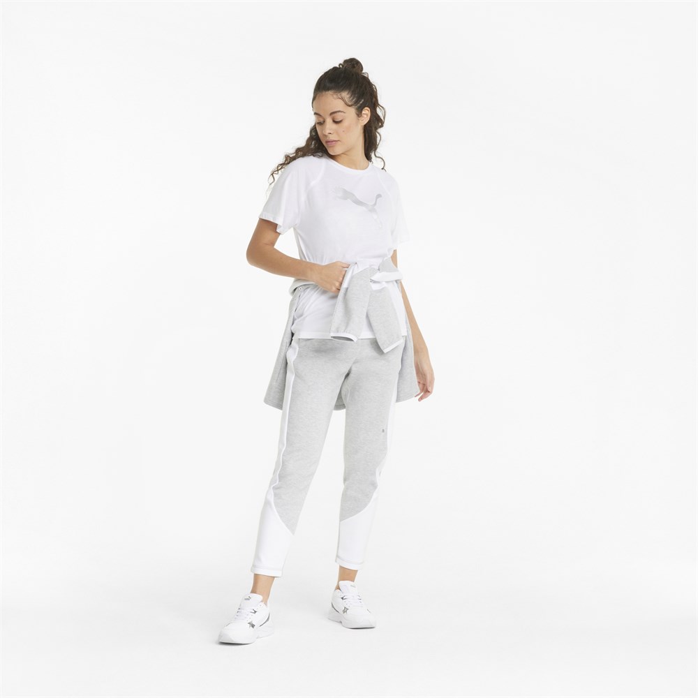 Puma Evostripe Tee Kadın Beyaz Günlük T-shirt - 847070-02