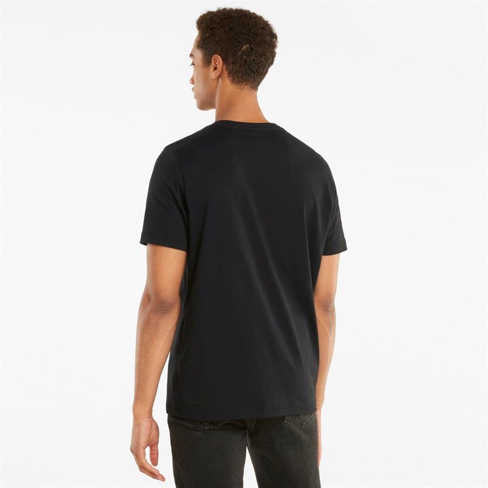 Puma Ferrari Race Tonal Big Shield Tee Erkek Siyah T-Shirt - 53169201