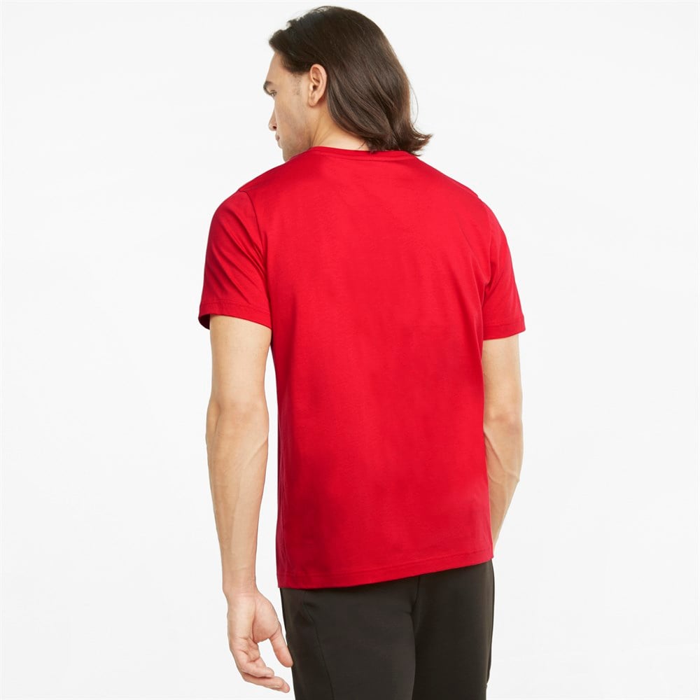 Puma Ferrari Race Tonal Big Shield Tee Erkek Kırmızı T-Shirt - 53169202