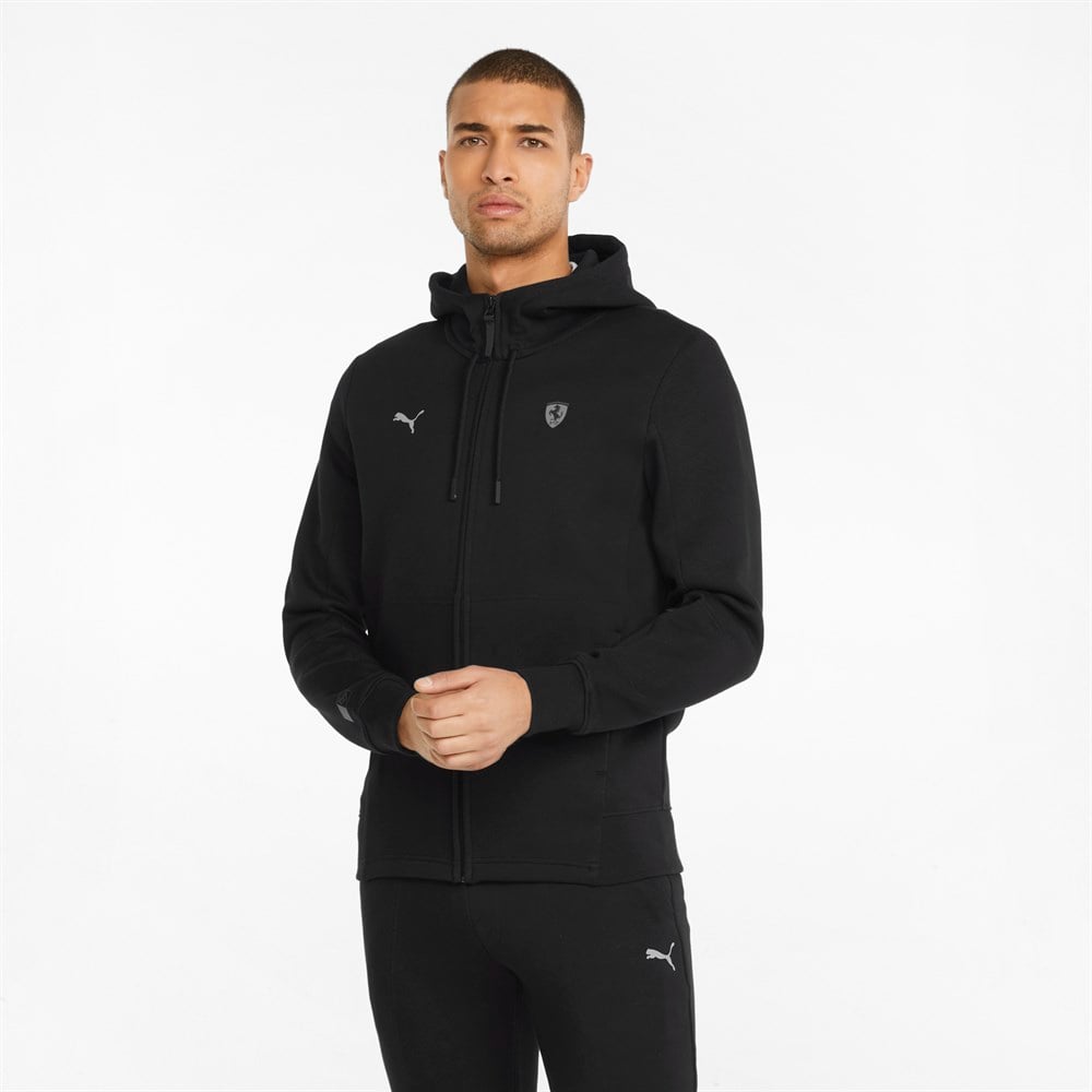 Puma Ferrari Style Hooded Sweat Jacket Reg Erkek Siyah Günlük Ceket - 533334-01