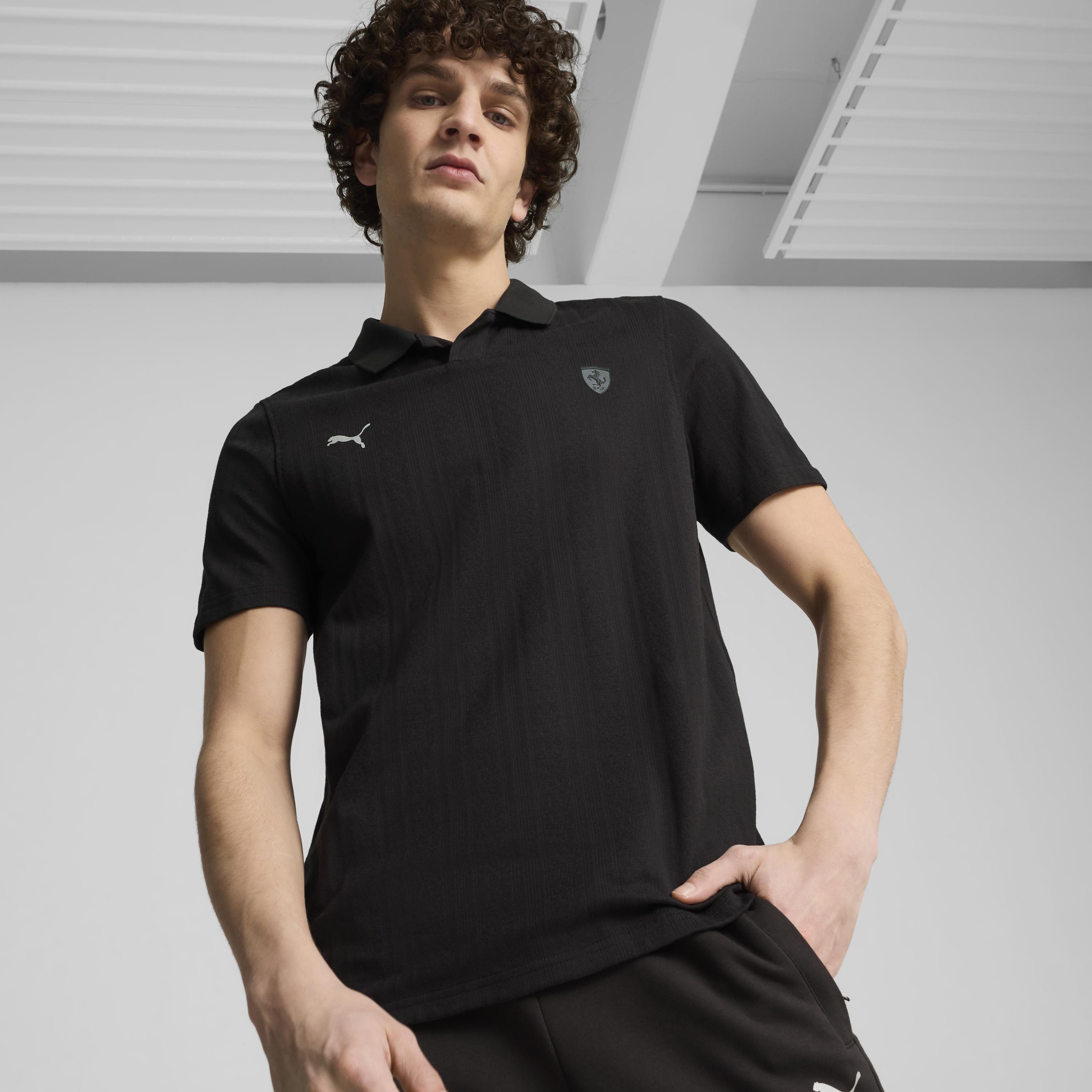 Puma Ferrari Style Polo Jacquard Erkek T-shirt