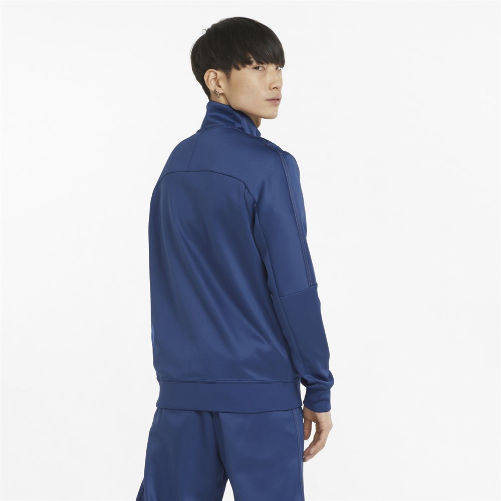 Puma Ferrari Style T7 Track Jacket Erkek Mavi Günlük Ceket - 533330-07