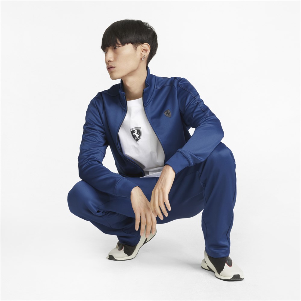 Puma Ferrari Style T7 Track Jacket Erkek Mavi Günlük Ceket - 533330-07