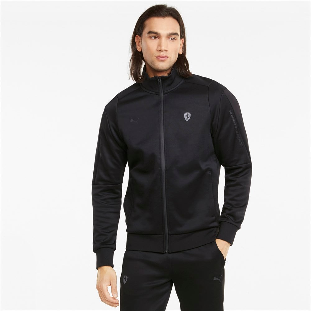 Puma Ferrari Style T7 Track Jacket Erkek Siyah Ceket - 53176501