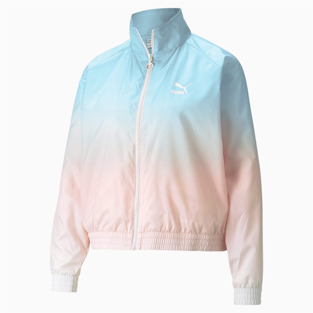 Puma Gloaming AOP Full-Zip Jacket Kadın Mavi Ceket - 84595776