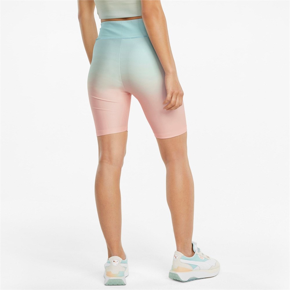 Puma Gloaming AOP Short Tight Kadın Mavi Tayt - 84584276