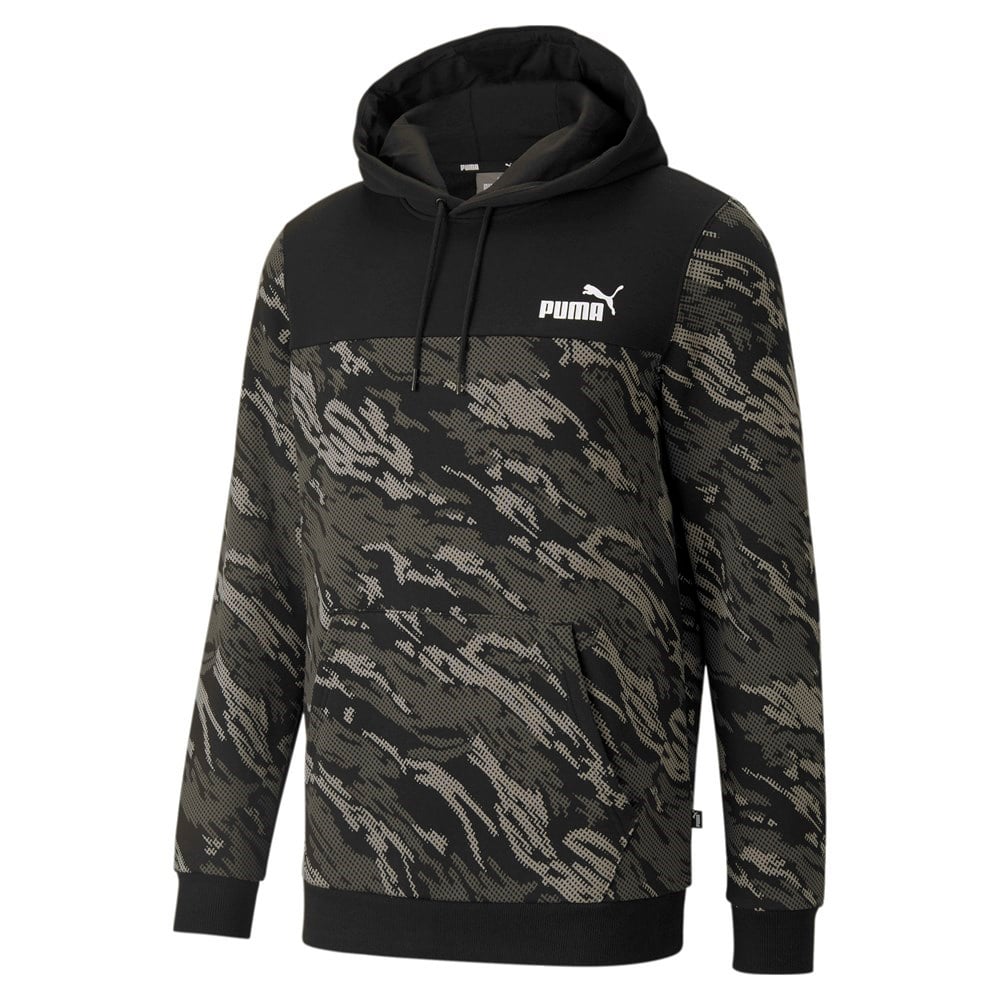 Puma Graphic AOP Hoodie FL Erkek Siyah Sweatshirt - 58943701
