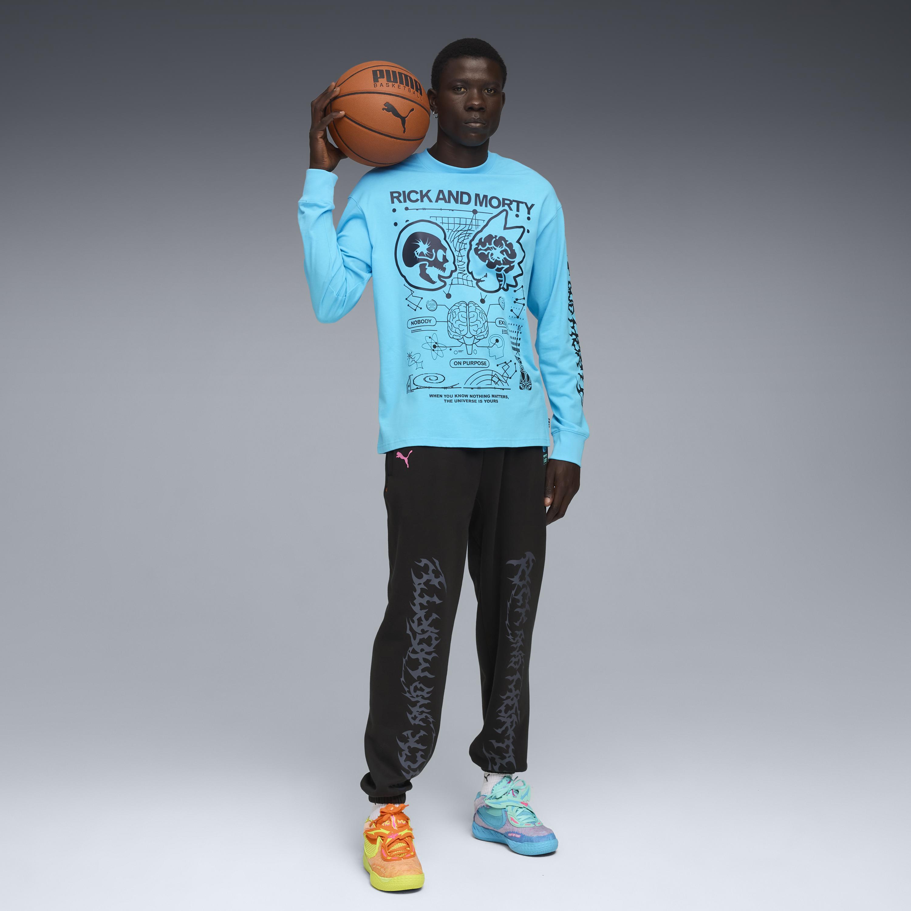 Puma Hoops X Rick And Morty Ls Erkek Yetişkin T-shirt