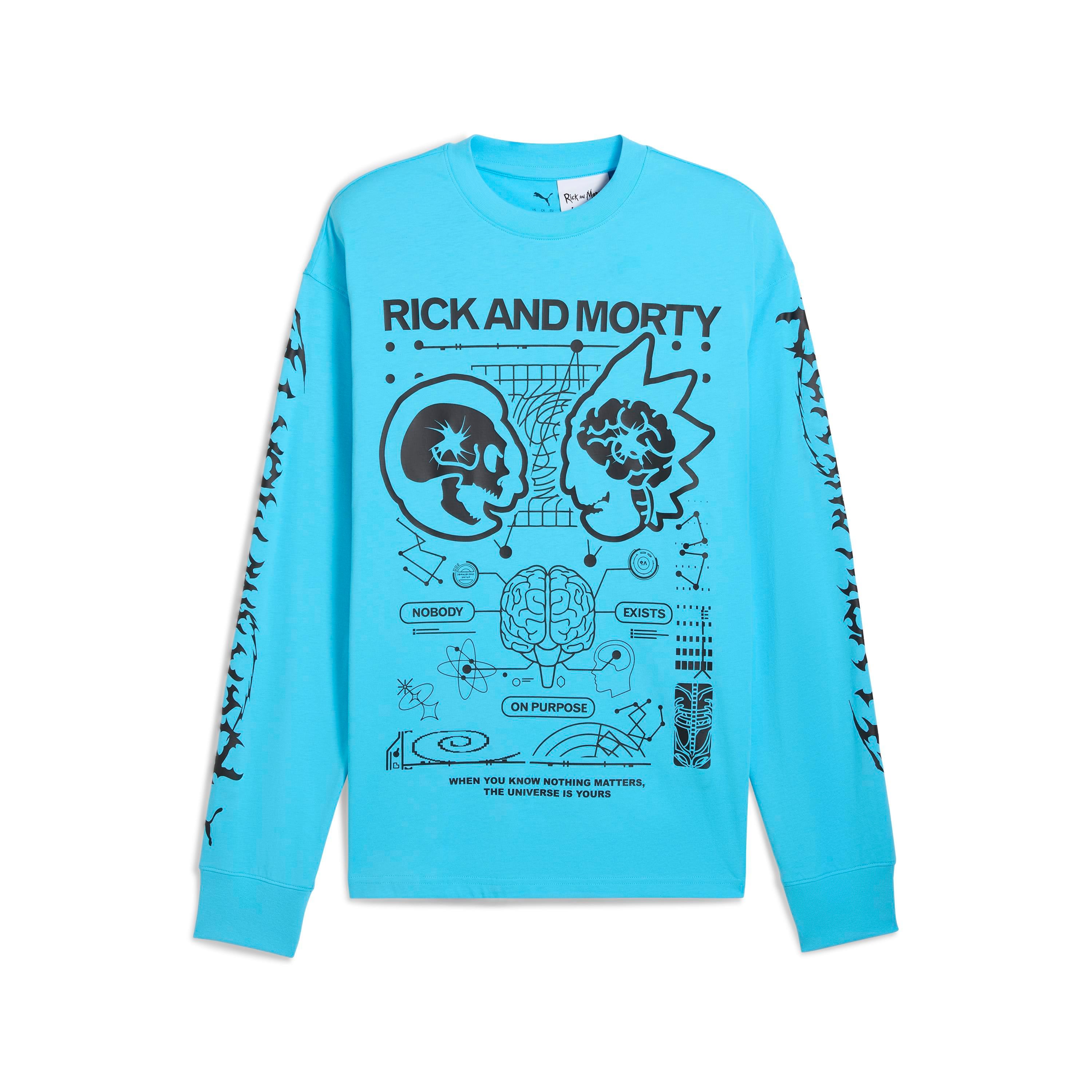 Puma Hoops X Rick And Morty Ls Erkek Yetişkin T-shirt