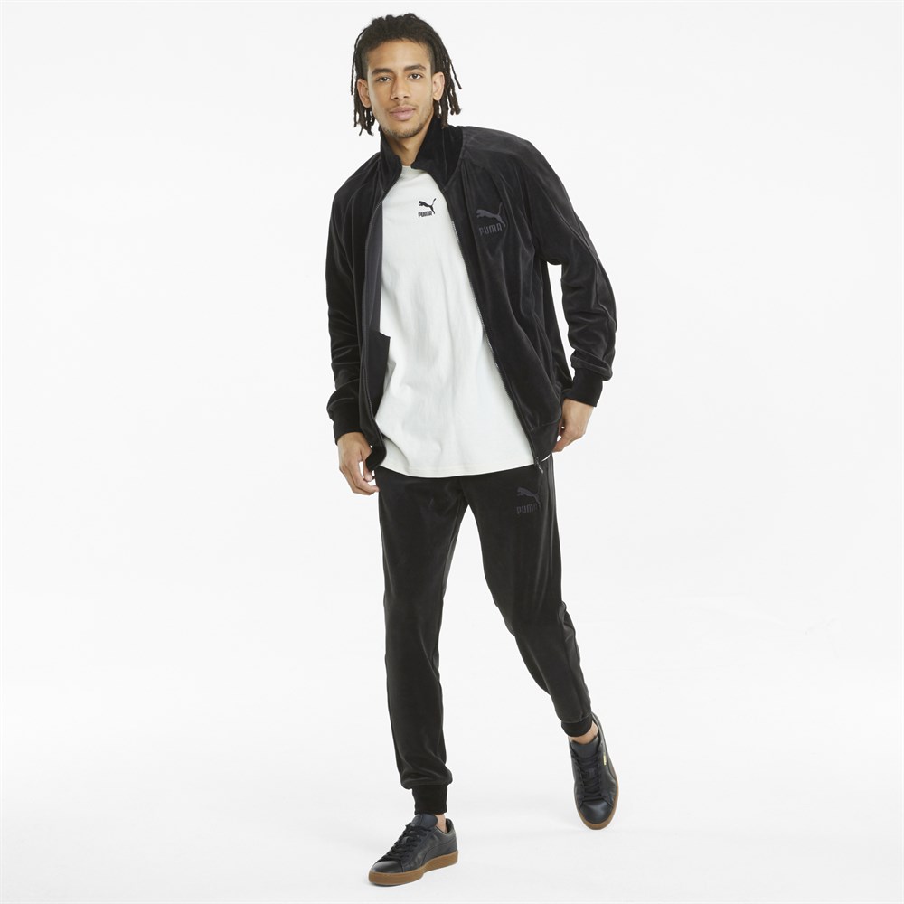 Puma Iconic T7 Track Jacket Erkek Siyah Sweatshirt - 85592801