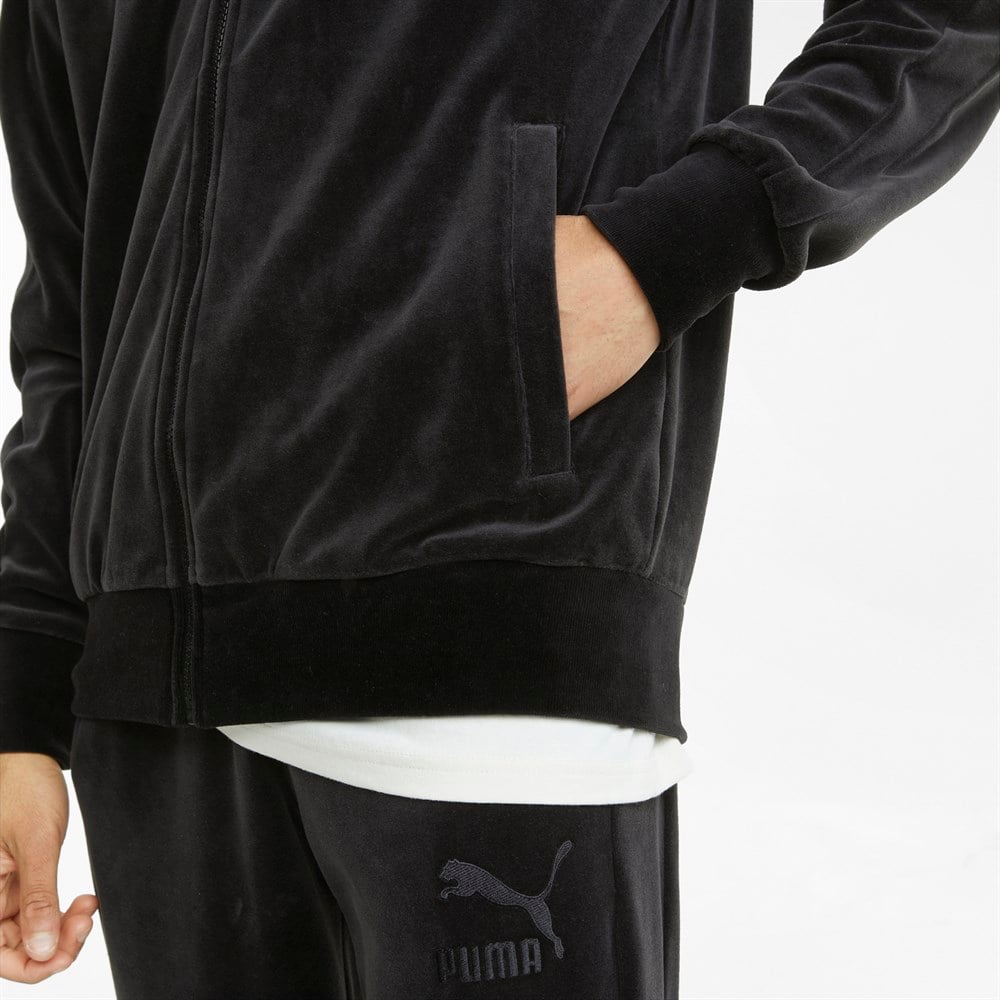 Puma Iconic T7 Track Jacket Erkek Siyah Sweatshirt - 85592801