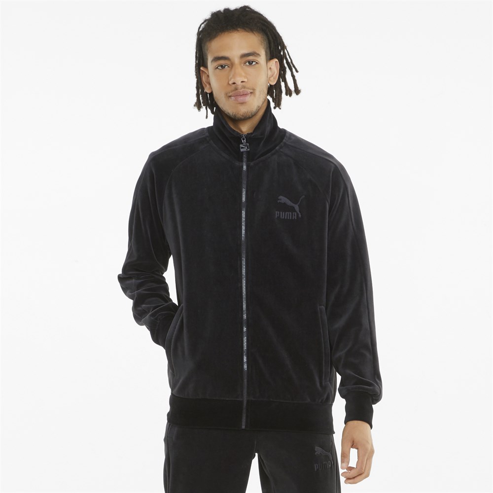 Puma Iconic T7 Track Jacket Erkek Siyah Sweatshirt - 85592801