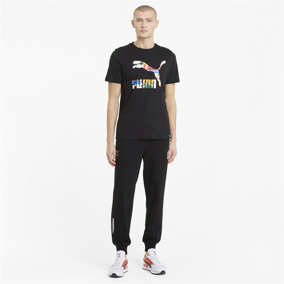 PUMA INTL Tee Puma Black-Archive logo