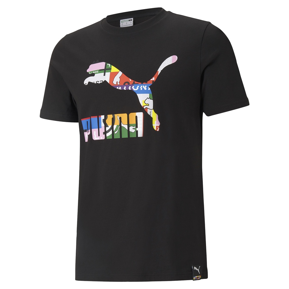 PUMA INTL Tee Puma Black-Archive logo