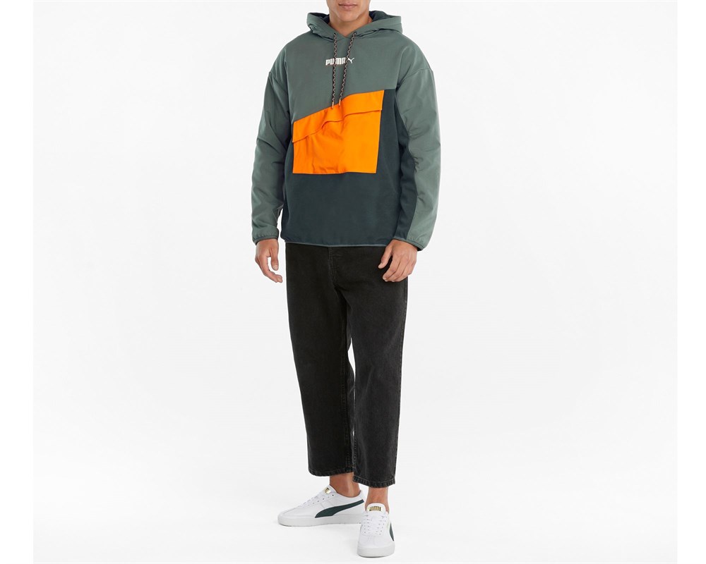 Puma Intl Winterized Hoodie Erkek Yeşil Sweatshirt - 53156680