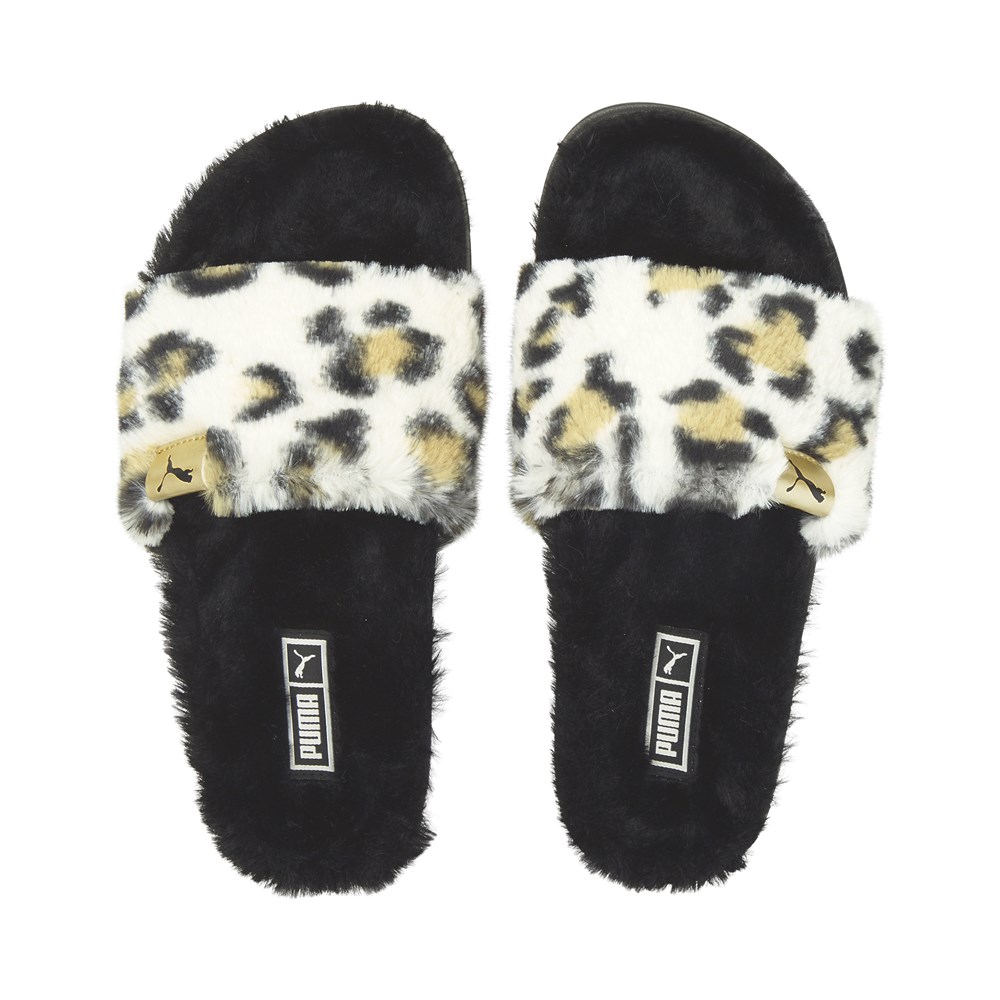 Puma Leadcat 2.0 Wns Fluff Safari Kadın Siyah Günlük Terlik - 385804-01