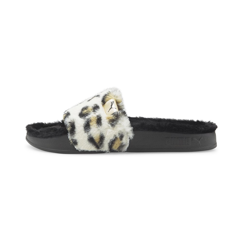 Puma Leadcat 2.0 Wns Fluff Safari Kadın Siyah Günlük Terlik - 385804-01
