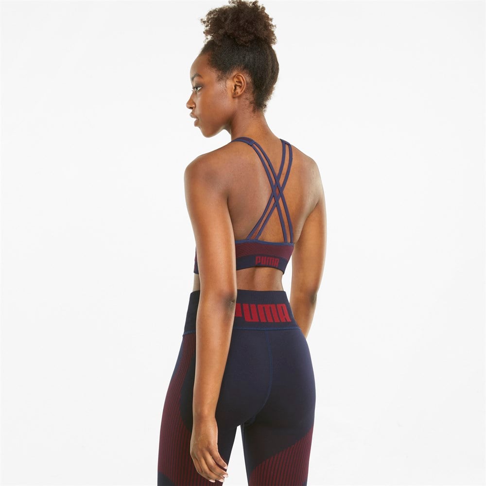 Puma Low Impact Long Line Seamless Bra Kadın Lacivert Bra - 52094766