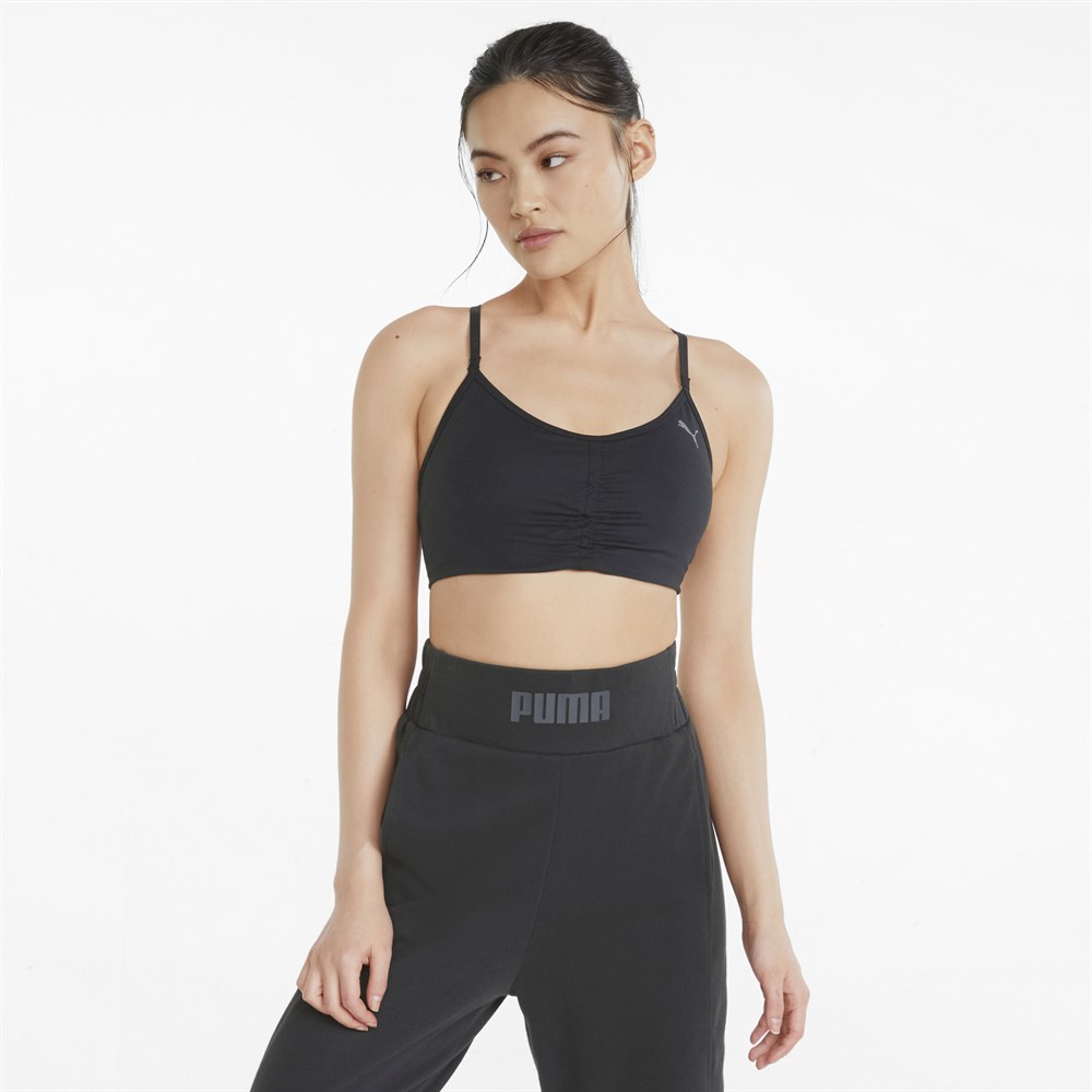 Puma Low Impact Studio Foundation Bra Kadın Siyah Antrenman Büstiyer - 521602-01