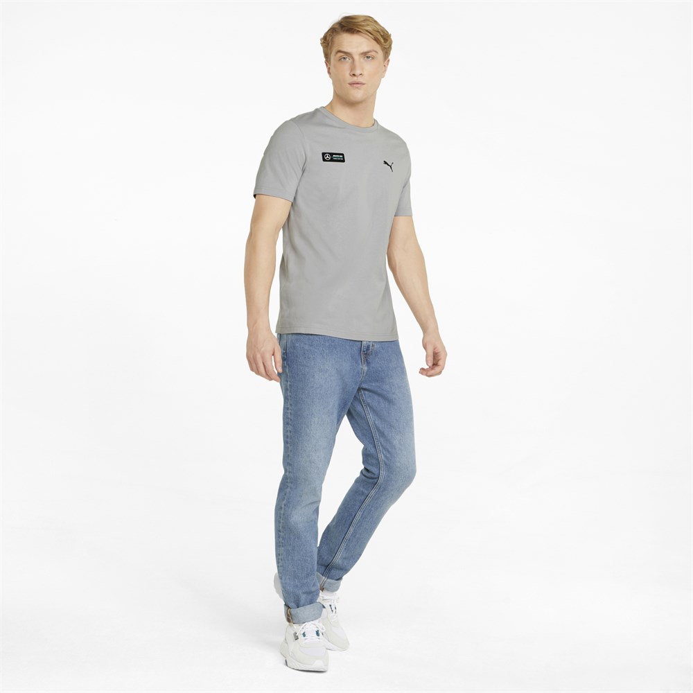 Puma Mapf1 Ess Tee Erkek Gri Günlük T-shirt - 534363-02