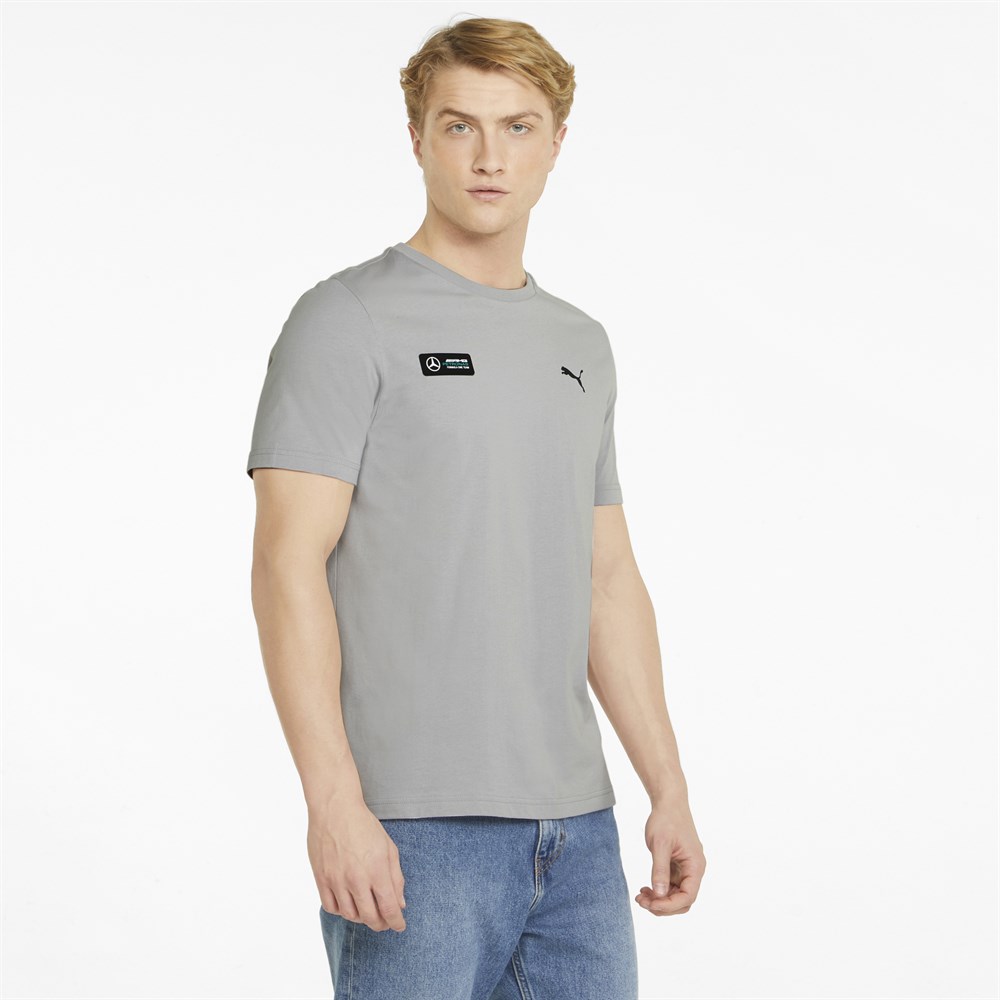 Puma Mapf1 Ess Tee Erkek Gri Günlük T-shirt - 534363-02