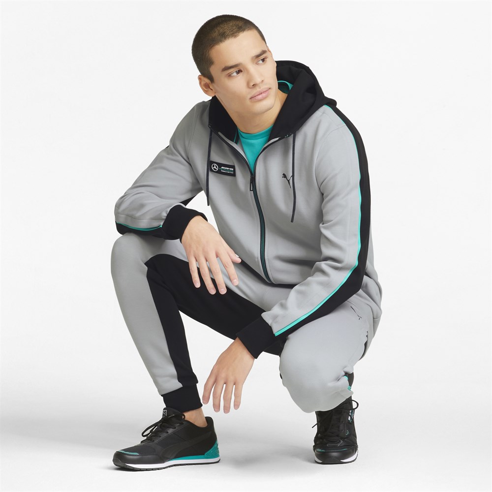 Puma Mapf1 Hooded Sweat Jacket Erkek Gri Günlük Ceket - 533607-02
