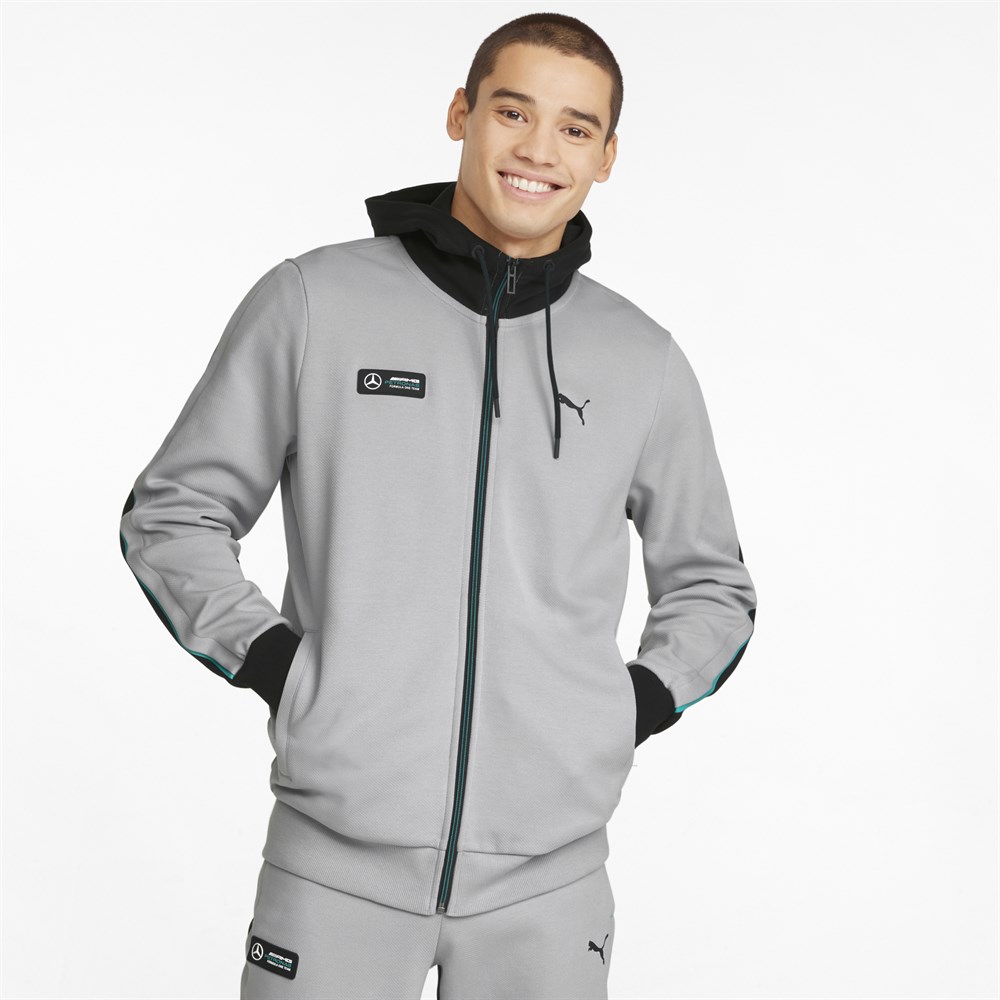 Puma Mapf1 Hooded Sweat Jacket Erkek Gri Günlük Ceket - 533607-02