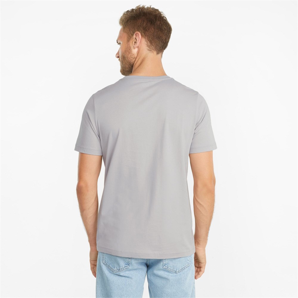 Puma MAPF1 Logo Tee Erkek Gri T-shirt - 53188502