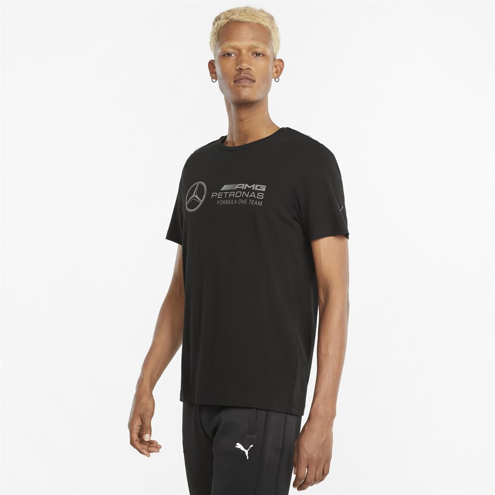 Puma MAPF1 Logo Tee Erkek Siyah T-shirt - 53188501