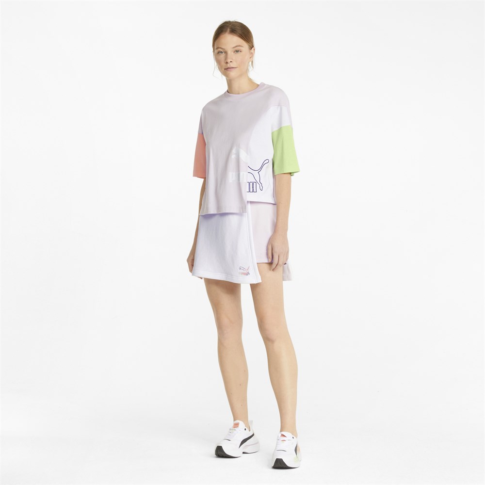Puma Mis Oversized Tee Kadın Lila Günlük T-shirt - 534468-17