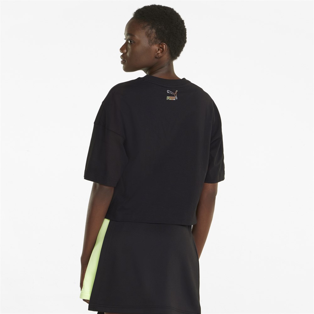 Puma Mis Oversized Tee Kadın Siyah Günlük T-shirt - 534468-01